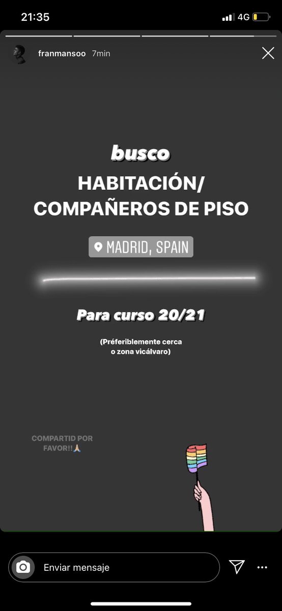 joanmansop's tweet photo. Mi hermano está buscando piso en Madrid para este año. Podríais darle rt y esas cosas xfa @franmansoo habladle a él o a mi x md ✌🏽 https://t.co/s2GdlLGAXq