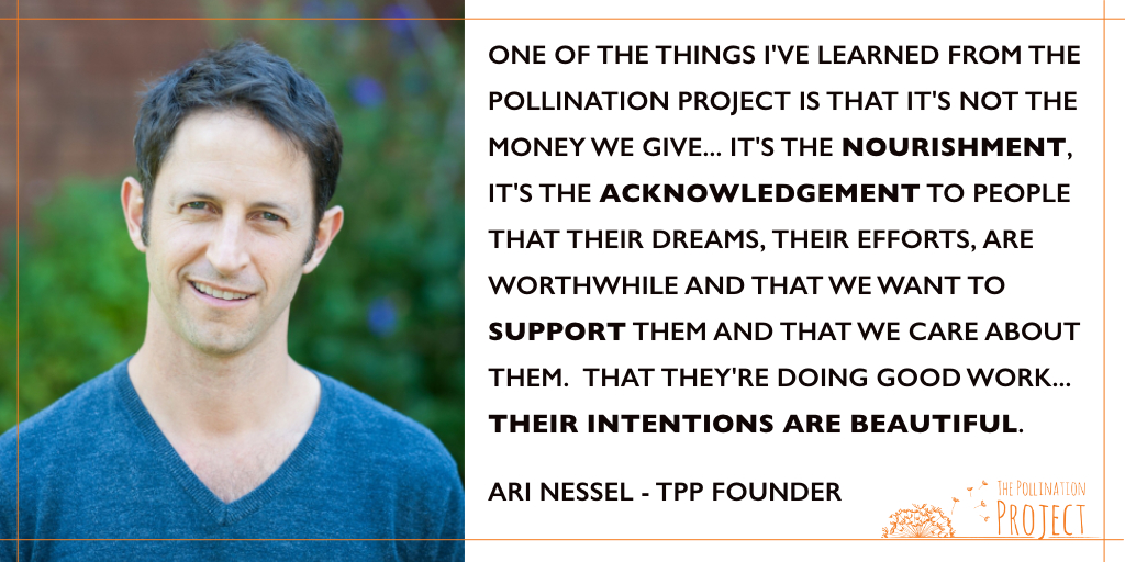Pollinationproj's tweet image. Today we celebrate our Founder, his vision, wisdom and passion! Happy Birthday, Ari 💚🧡
#thepollinationproject #seedgrants #heartivism