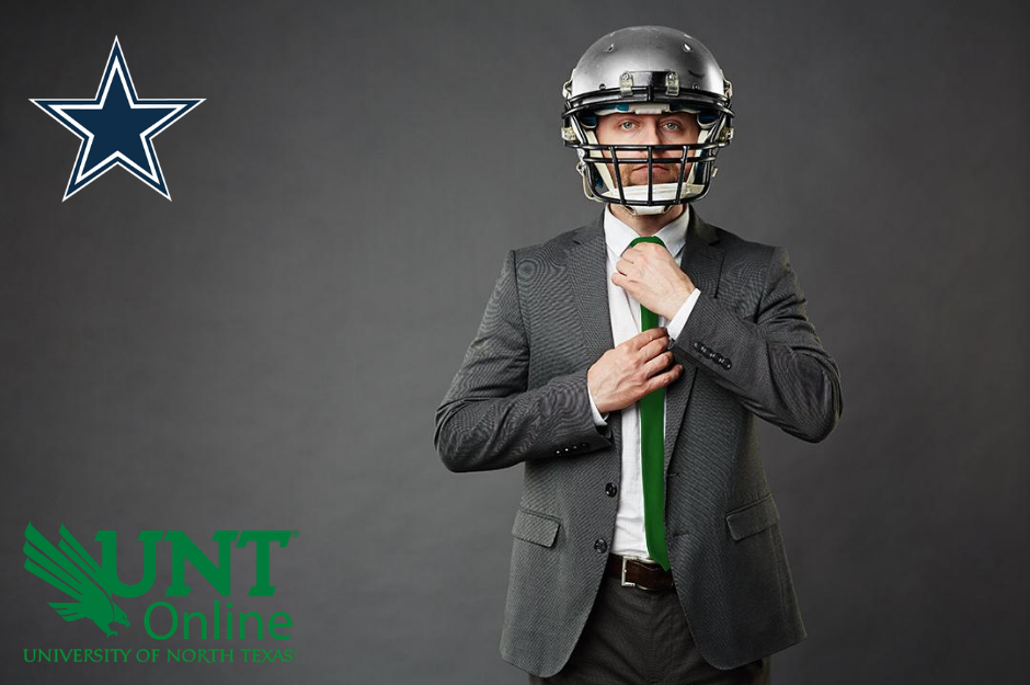 UNT_Online_'s tweet photo. Wondering if you're an ideal candidate for UNT's MBA: The Cowboys Way program? Develop your business acumen with the Dallas Cowboys™ at https://t.co/DzBdZErcY5 #DallasCowboys #CowboysNation #UNTCOB #UNTOnline @UNTsocial @dallascowboys @UNTRyanBusiness https://t.co/iEKTZZMgO1