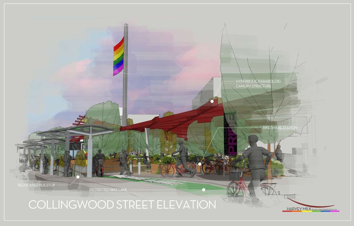 usa4's tweet photo. The design incorporated a series of stepped terraces along Market street with native gardens, public art & a promenade featuring a timeline of LGBT rights. #sbdesign #whatanarchitectdoes #sketchup https://t.co/YO3CDtxJBL