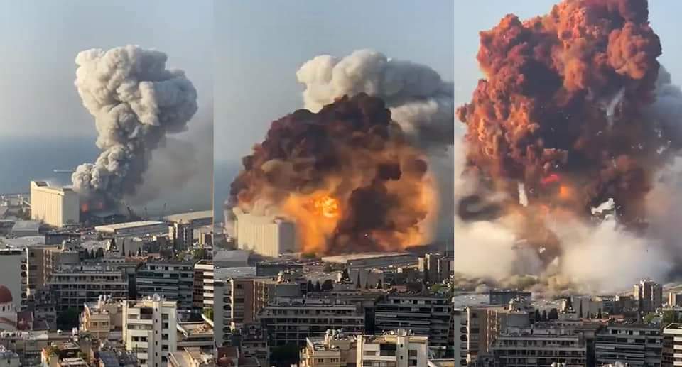 sofia_spp04's tweet photo. #Beirut 
Imagenes apocalipticas.
Líbano nos necesita, tras fuerte explosión, incluso comparadas con las de Hiroshima y Nagasaki, cientos de personas se encuentran heridas y varias fallecidas.
El año 2020 no para de sorprendernos, no se sabe si fue un atentado o un accidente. https://t.co/29lgws2tNP