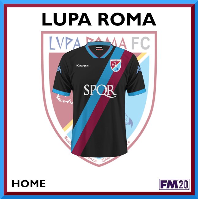 fmcustomkits's tweet photo. Awesome request for an italian lower league team based near Rome ➡️ Kappa x Lupa Roma
#FM20 #luparoma #FootballManager #getyourkit https://t.co/DUAWWdfp4Q