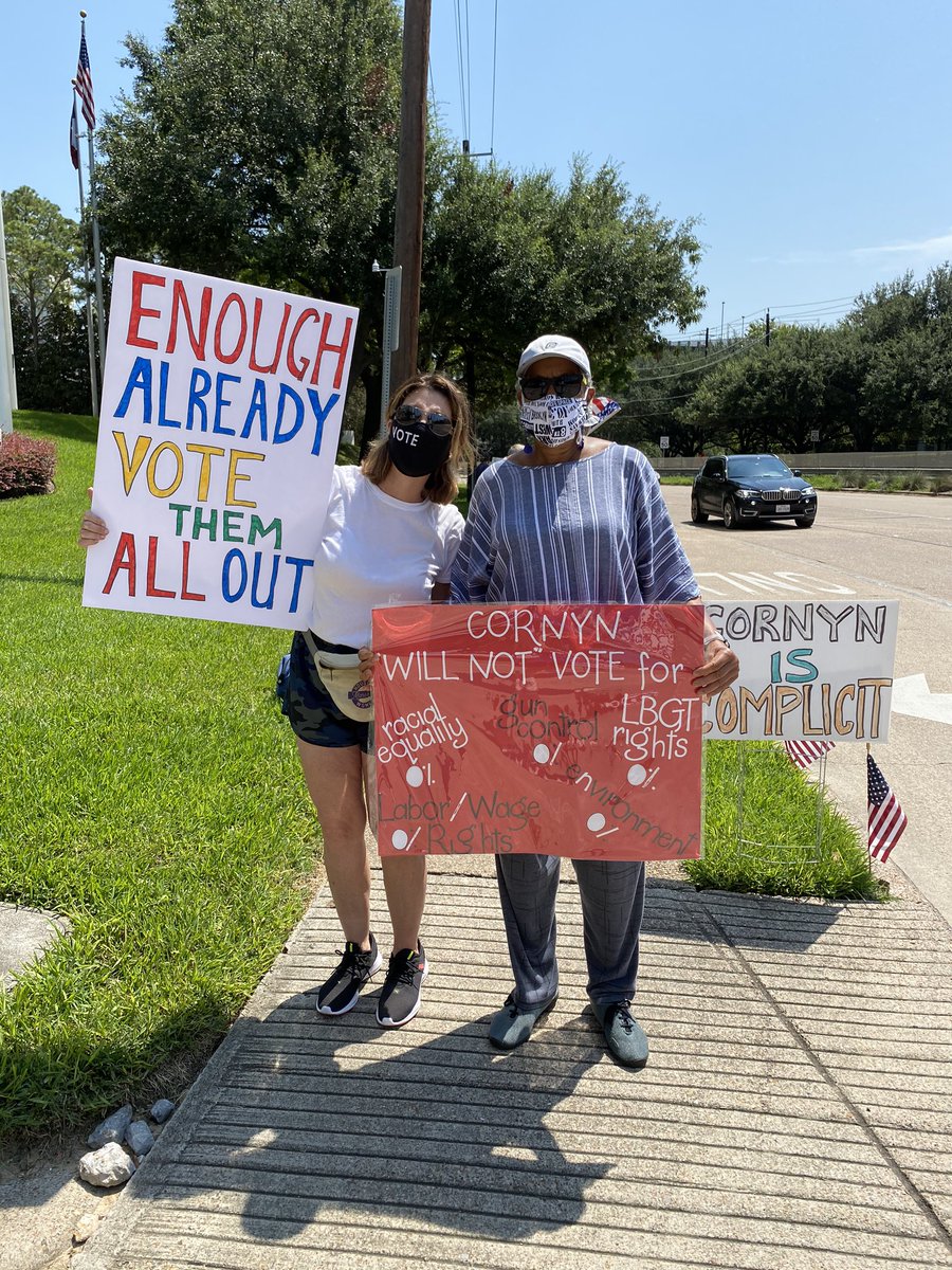 ciaobird's tweet photo. Can’t trust John Cornyn. Vote him out! Protest Week 182 #TuesdaysAtCornyns #Houston office. #GoodTrouble #WhyIMarch #SilenceIsNotAnOption #BlackLivesMatter #ComplicitCornyn #VisibleIndivisible #StandOnEveryCorner #VoteForOurLives #HOU https://t.co/dQ62bFYPwX