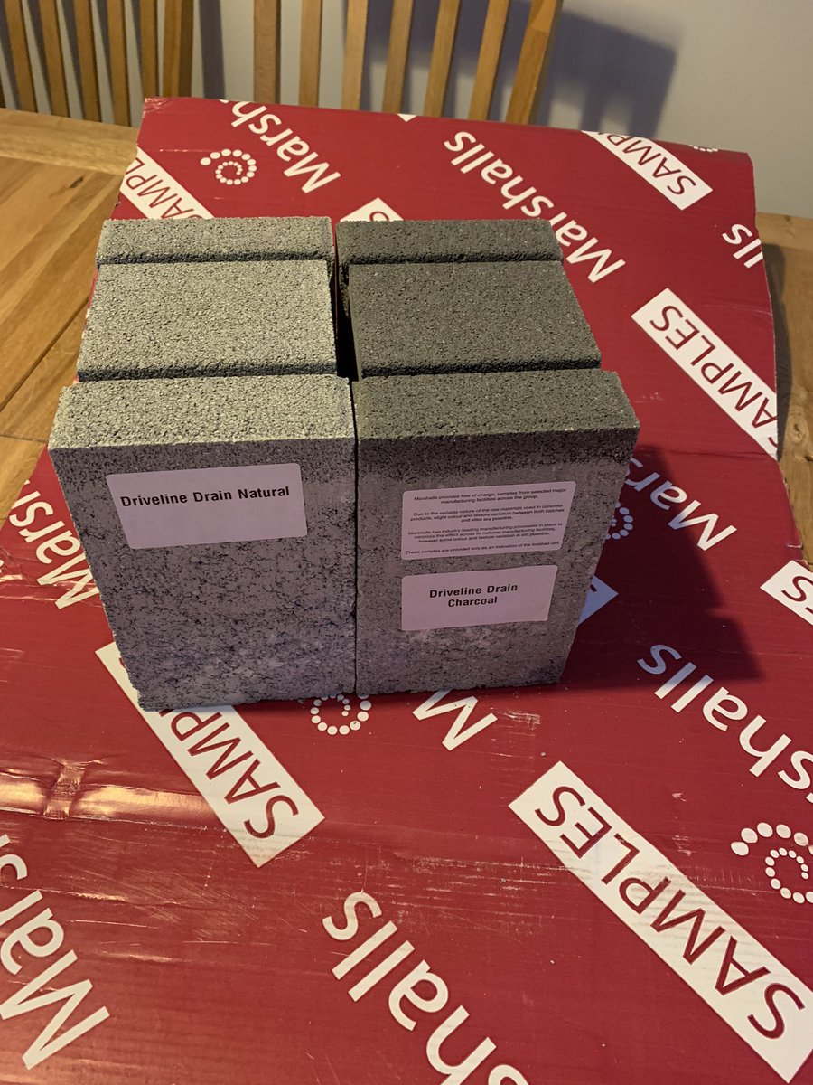 We have a exciting project coming up and will be installing this new drainage system from @MarshallsGroup to go with the granite paving we had some samples sent out to make the right choice on colour top service as always and the product looks💥@MarshallsReg