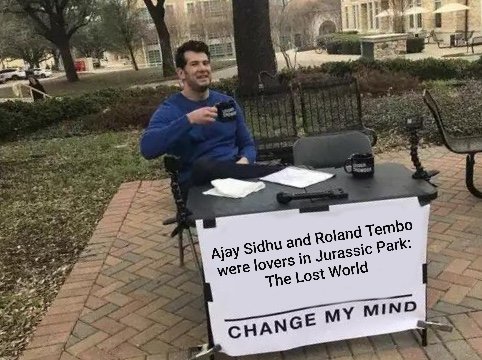 CharmnHarmon's tweet photo. After rewatching JP II, I just realized Ajay Sidhu and Roland Tembo were lovers. #JPTheLostWorld
#JurassicPark #JurassicWorld #gay #CoupleGoals #RepresentationMatters #isthiscommonknowledge https://t.co/mR7PhzfmIq