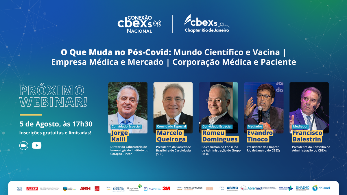 sbc_cientifico's tweet photo. Nosso presidente, Dr. Marcelo Queiroga, participa amanhã, 5 de agosto, às 17h30, do webinar "O que muda pós-Covid-19?" organizado pelo Colégio Brasileiro de Executivos da Saúde.
Inscrições e mais informações no: https://t.co/srrwxcj7VD
#cbexs #sbc #webinar #póscovid #covid https://t.co/LWpFQPrQPI