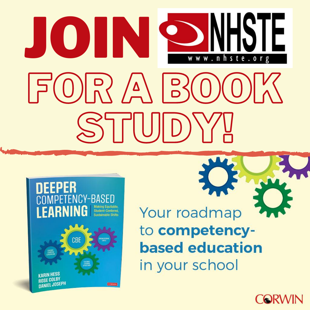 Join <a href="/NHSTE/">NHSTE</a> Aug 10-31 for a “slowchat” with authors of Competency Based Education: Karin Hess,Rose Colby, and Daniel Joseph. Live Virtual Kickoff 8/10 8pm ET. Join experts each week via Twitter to discuss #CBE next steps and best practices #shiftshappen ow.ly/WEzx50AQM5p