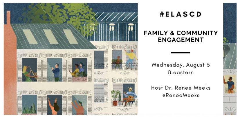 ReneeMeeks's tweet image. I’m excited to be hosting tomorrow’s #ELASCD chat on Family and Community Engagement. Join us at 7pm (CST)/ 8pm (EST) Learn. Teach. Lead. #ascdlounge @ASCD @TennesseeASCD