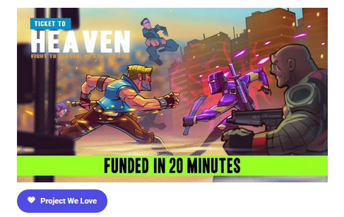 HandmadeLLC's tweet photo. The badge below means a lot for us! Ticket to Heaven got featured by Kickstarter. Thank you @kickstarter  and thank all of you!

#indiedev #games #indiegame #multiplayer #crowdfund #Kickstarter #videogames #action_game #onlinegaming https://t.co/bir9KcaY1Q
