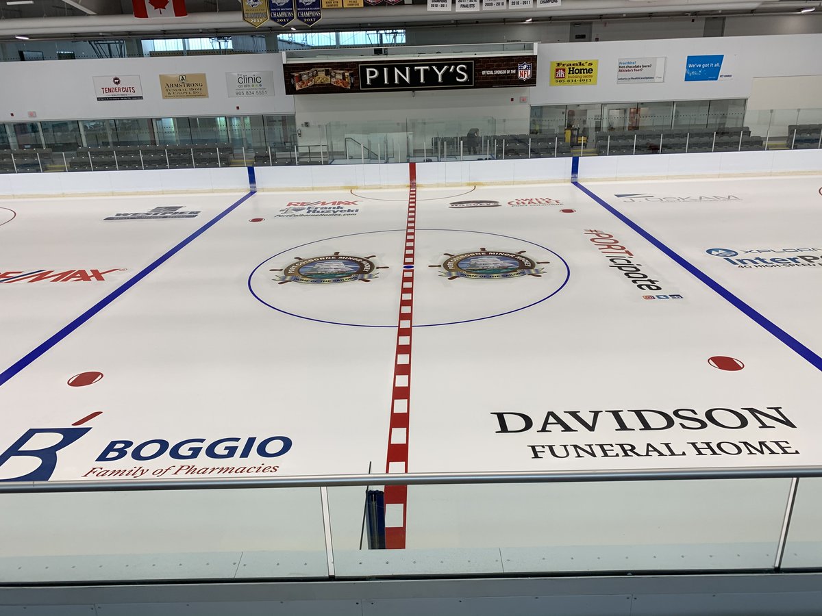 IcecoAdvanced's tweet photo. The ice @PortColborne Vale Centre when we arrived - and a few hours later, a completed rink by @IcecoAdvanced https://t.co/JUh6EMkJ6u