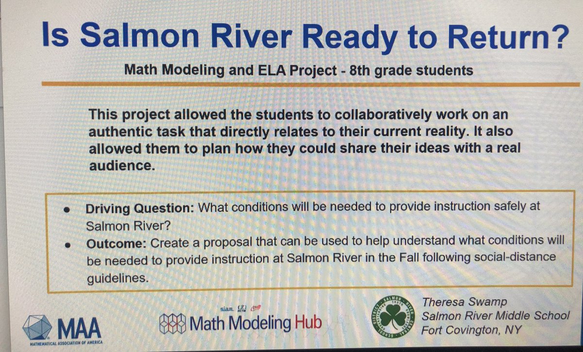 completemath's tweet image. Adventures in Math Modeling: MM can engage students online: Connect w/ Math Modeling Hub-Amplify student voices in doing math! @maanow @NCTM @COMAPMath Thx Jason Douma, Terri Swamp @mathmodeling Mike Larkin, Thomas Wakefield #problemposing #GAIMME @mathcirque #productivestruggle