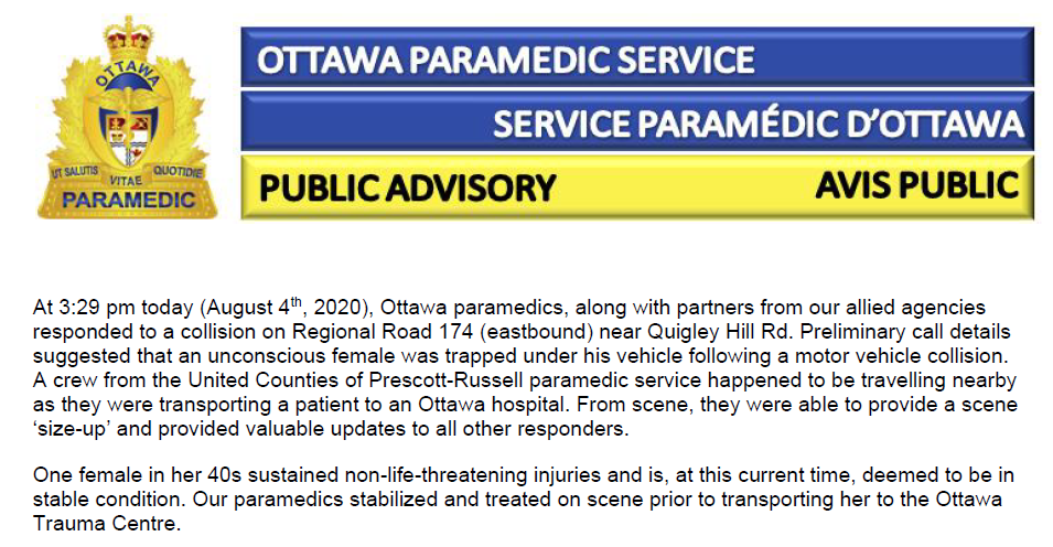 Ottawa Paramedic Svc | Service paramédic d'Ottawa tweet media