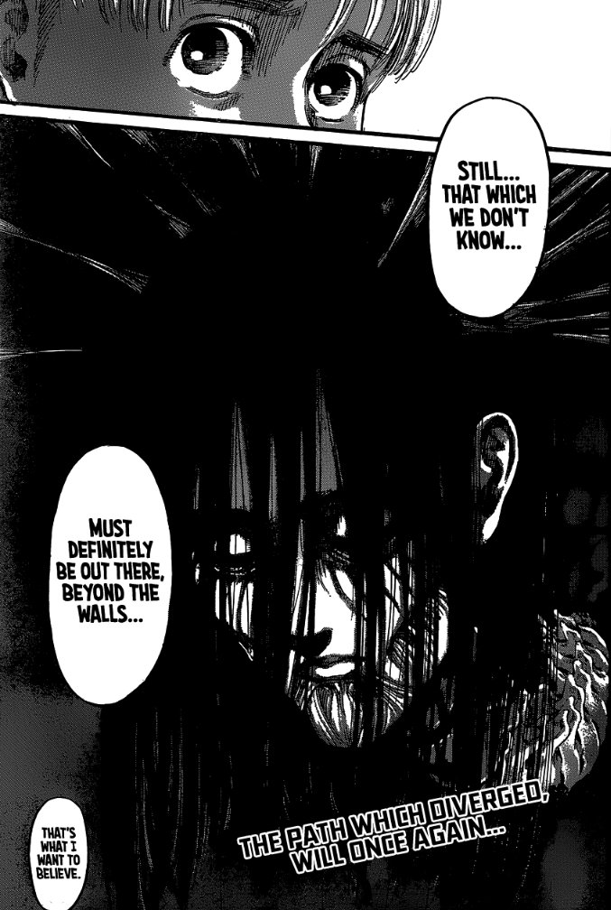 Also in chapter 131... I'm the only one who thinks Eren's eyes look like Bran's when this one uses his ability to enter the minds of animals and perceive the world through their senses ? #aot131spoilers