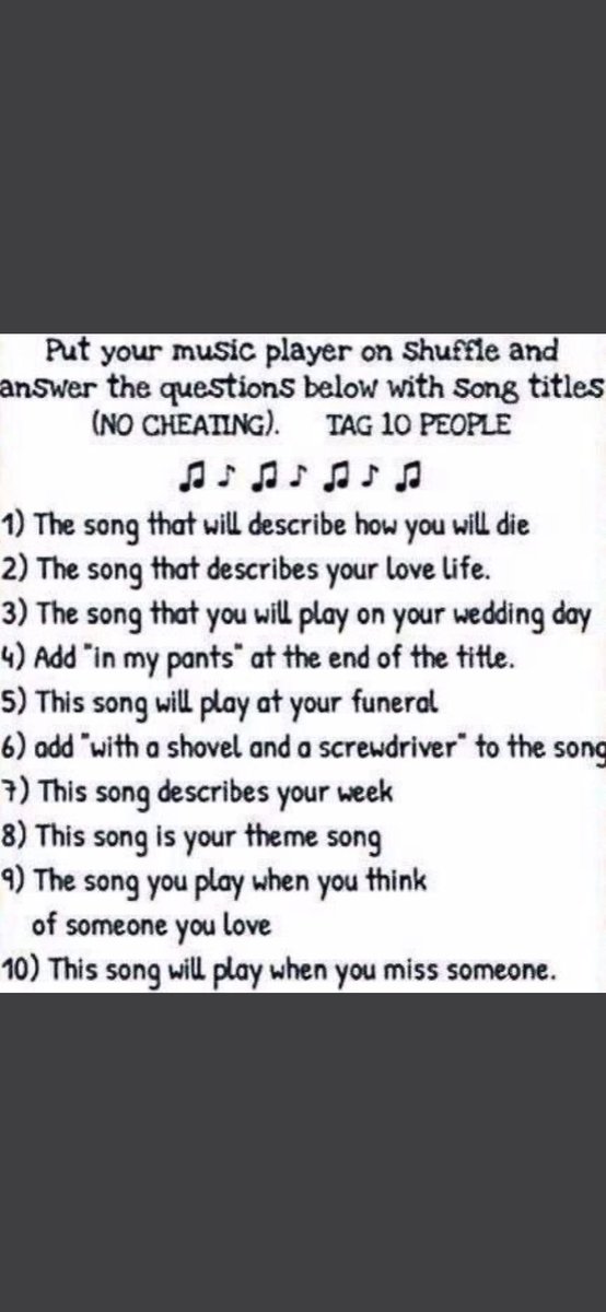 #stolen 

1) She 
2) Six Feet Under 
3) All The Things She Said 
4) Plastic Doll in my pants 
5) Show You 
6) You Are the Music in Me with a shovel and a screwdriver
7) Single Ladies ( Put a Ring on It )
8) No sense 
9) Sweetest Devotion 
10) The Overpass
