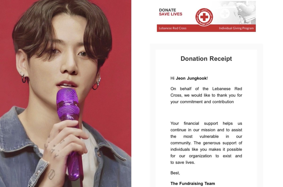 GoldenJKUnivers's tweet image. In response to the urgent situation going on right now in Lebanon, and with the hope of using our platform to help those who need it, Golden Union has donated to the Lebanese Red Cross in the name of Jungkook. 

If you can help in anyway, either by sharing or donating, please do.