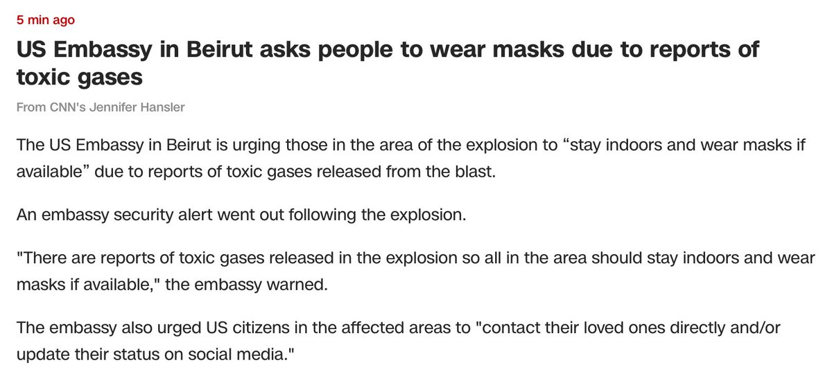 CNN reporting toxic gases