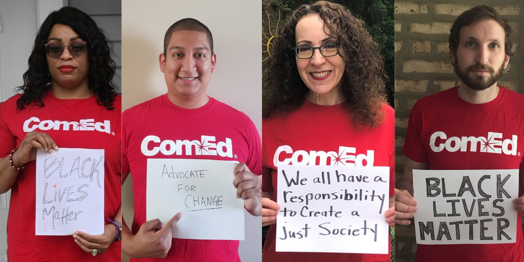 ComEd's tweet photo. We strive each day to create a more accepting and inclusive environment. We encourage you to be the change. #WeAreComEd https://t.co/L1oIgskE2x