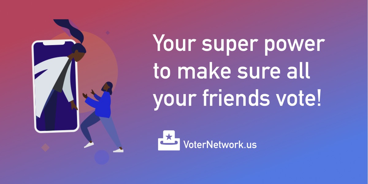 make5calls's tweet photo. NOW AVAILABLE: Voter Network is here to help you guide your friends through voting this year! Grab it now: https://t.co/qapOvj3aEH https://t.co/gDDOWKZ2Py