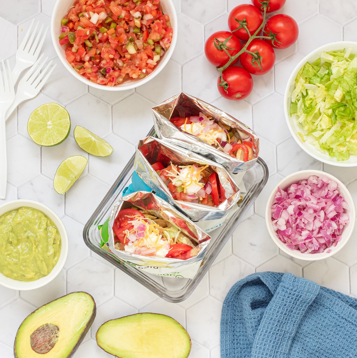 All the fixins for a socially-distant #TacoTuesday 🌮💥
(#popchips single-serve bags are only 100 calories each, too.) https://t.co/lmbzB8FMLL