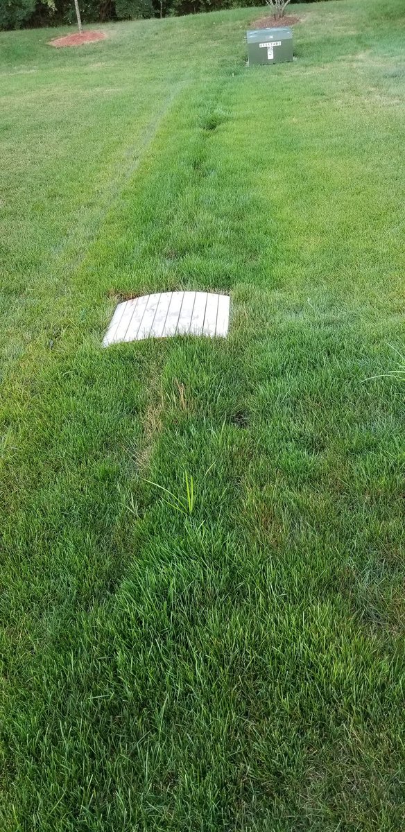 gm8585's tweet image. Solved a problem today.
Ejector pump runs a lot and because a complete moron graded our yard, it floods the property line enough that our neighbors got a bridge for the kids. Bought a 55 gal drum and an aquarium pump and dug a big ass hole (26&quot; x 36&quot;). #HomeEngineering