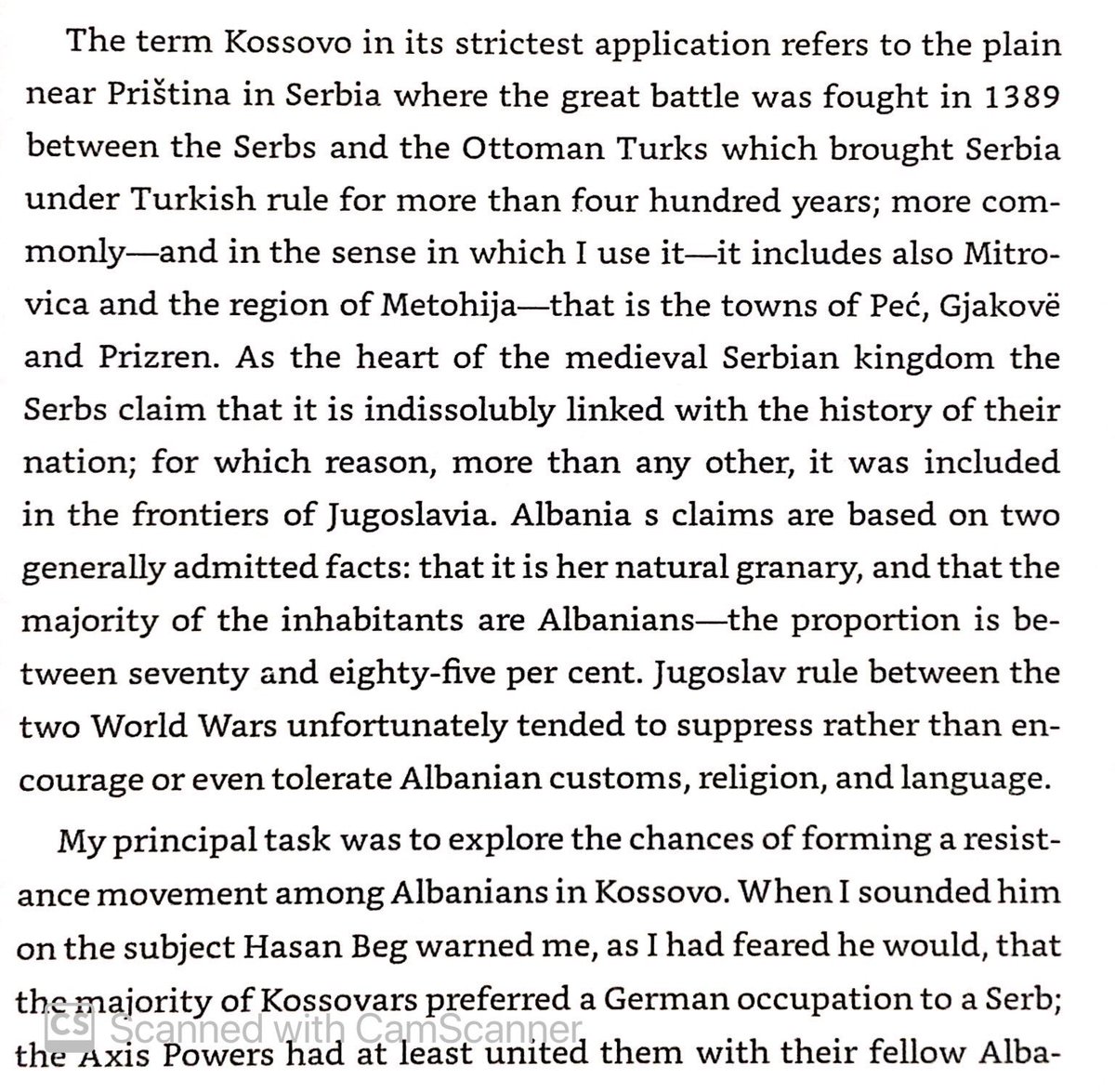 Kosovo was heart of medieval Serbia, but was mostly Albanian by 1940s. Kosovar Albanians preferred German rule & unity of Albanians to a return of Yugoslav rule, & feared that the Allies would support the Yugoslav claims to Kosovo.