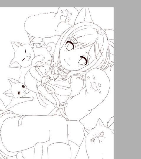 線画まで、彩色をしていきます(`・ω・')ゞ 