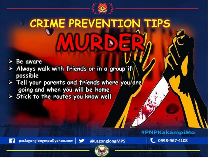 Crime Prevention Tips MURDER
#PNPKakampiMo
#toserveandprotect
#pulisumaksyonmabilis
#pnppulisatkomunidad