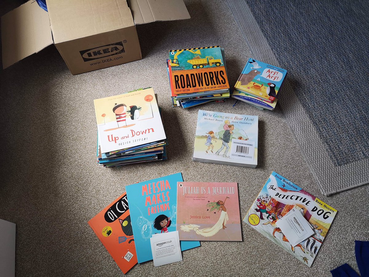 ‘Up and Down’ is one of our favourite books and we can’t wait to gift these preloved copies to children who will love them #powerofstories #storygifting <a href="/OliverJeffers/">Oliver Jeffers</a>