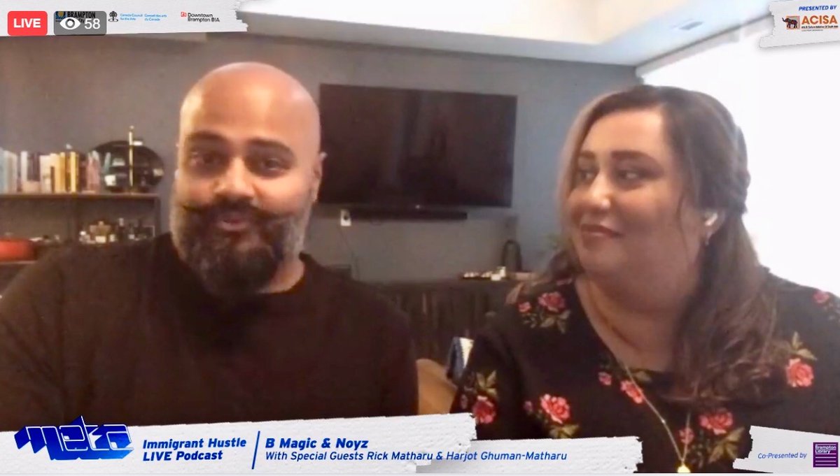 RohitdoGood's tweet photo. .@RickMatharu and  @HarjotGhuman are live during the launch of the META Arts Festival #METABrampton https://t.co/3G1nl0uEIa