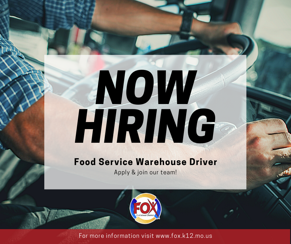 FoxC6Schools's tweet image. Now Hiring!

The Fox C-6 School District is hiring full time a delivery driver for the food service department. For more information and to apply, visit: 

foxc6.tedk12.com/hire/ViewJob.a…