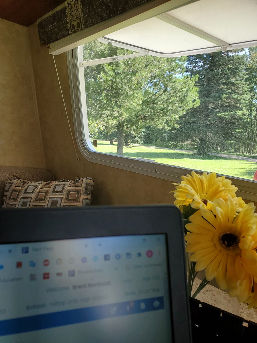 My office for the next few days as I finish up contacting parents regarding school re-entry. #parentengagement #lakesideviews