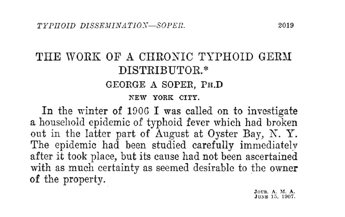And if you want to be a hard-core historian of medicine, here is the link to Dr. Soper's original report in  @JAMA_current from 1907!JAMA link:  https://jamanetwork.com/journals/jama/article-abstract/463876PDF:  https://www.dropbox.com/s/n41tb69dw37lmok/jama_xlviii_24_002d.pdf?dl=0