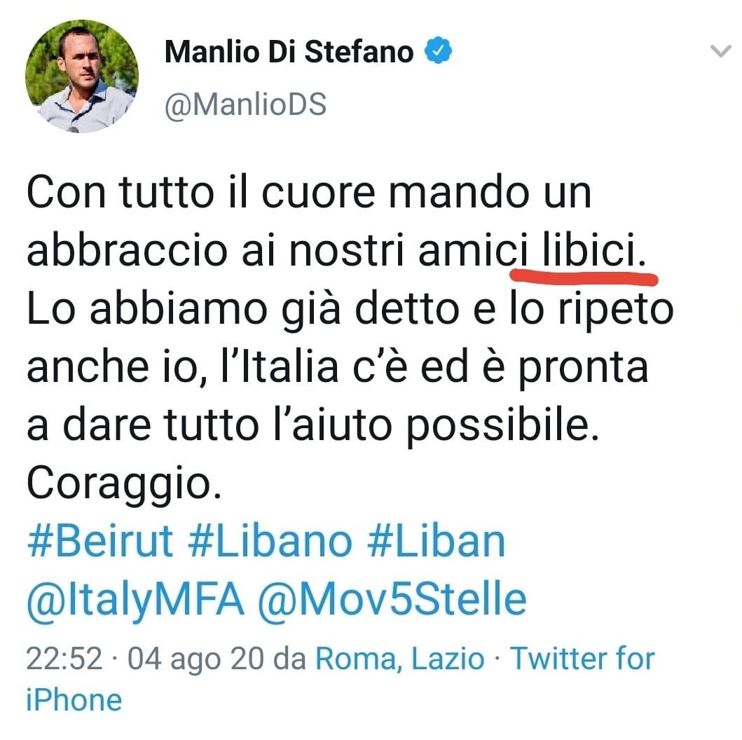 Un sottosegretario agli Esteri non può confondere Libia e #Libano, libici e #libanesi. Perché se questo errore lo facesse l’usciere della #Farnesina, verrebbe preso a calci nel culo. 
Cazzo, avete messo la #Farnesina nelle mani di questa gente.
Un atlante per #DiStefano! #5agosto