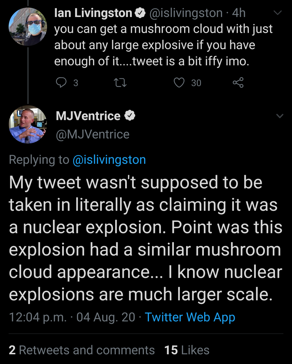2/ Only 11 minutes after  @ANTHONYBLOGAN's original post,  @MJVentrice posts a video from RT (Kremlin Outlet). He also says "looks like a nuke"He tries to clarify quickly, but clearly doesn't want to delete the Tweet. It travels fast due to his verified status.