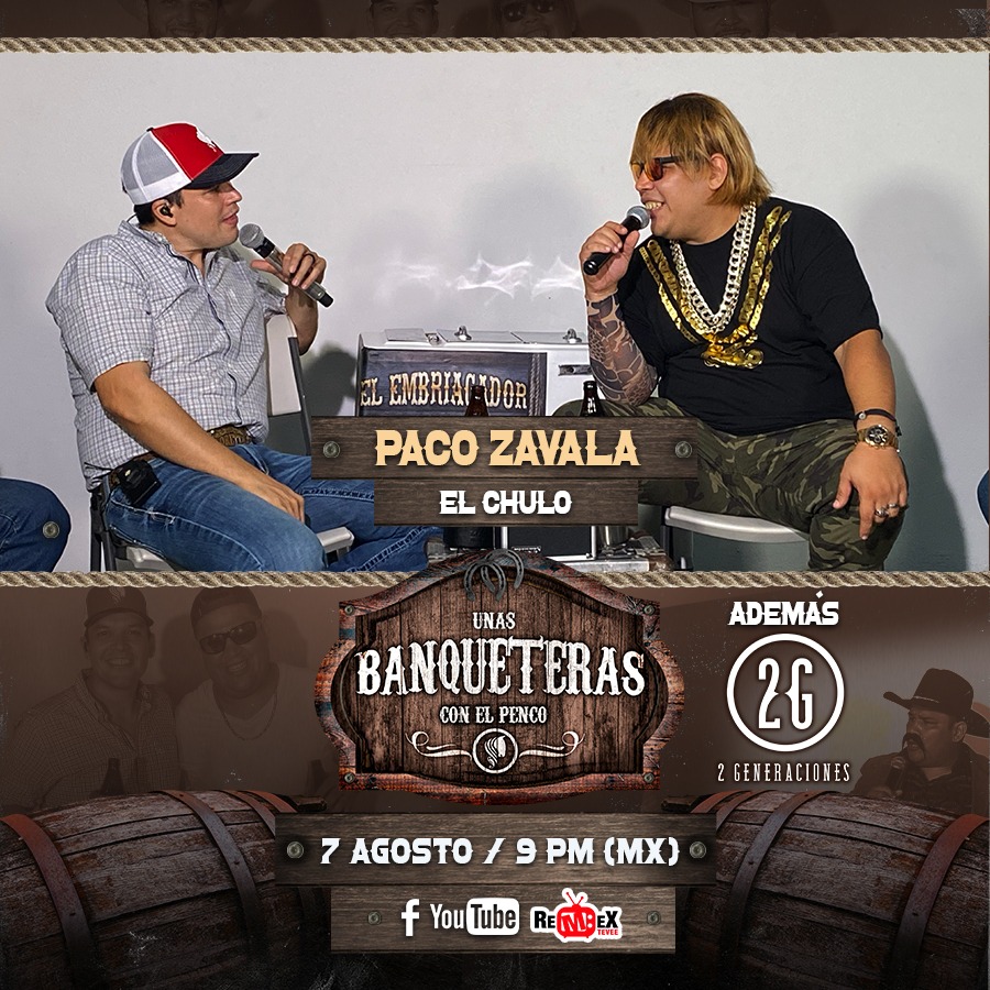 Remex_Music's tweet photo. 🍻Este Viernes de #Banqueteras con El Penco @LeandroRiosMx  y #PacoZavala #ElChulo , 9 de la noche a través de las cuentas oficiales de @RemexTevee  !! #PuroRemex 🎶😂 https://t.co/HMwPwmy55j