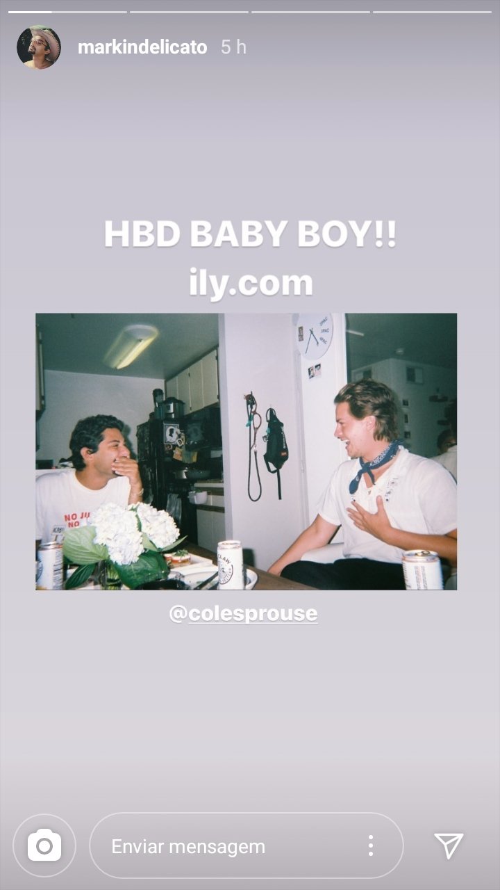 Mark Indelicato wishing Cole happy birthday  