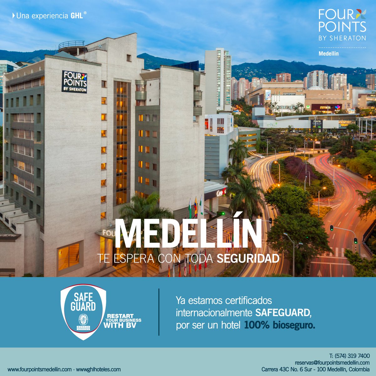 Estamos felices de compartir nuestra certificación internacional #Safeguard de Bureau Veritas la cual nos califica como un hotel 100% bioseguro ☑️💯