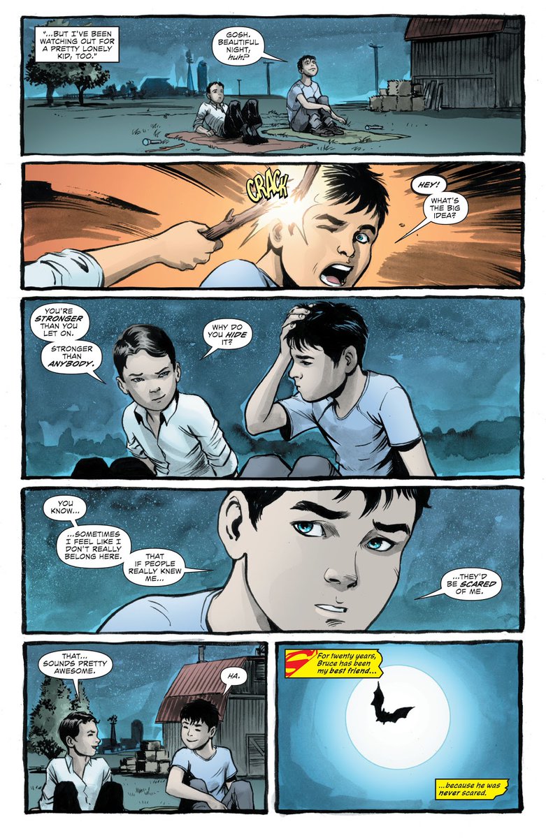 theres a comic where batman and superman befriended each other as kids and im EMOTIONAL ????