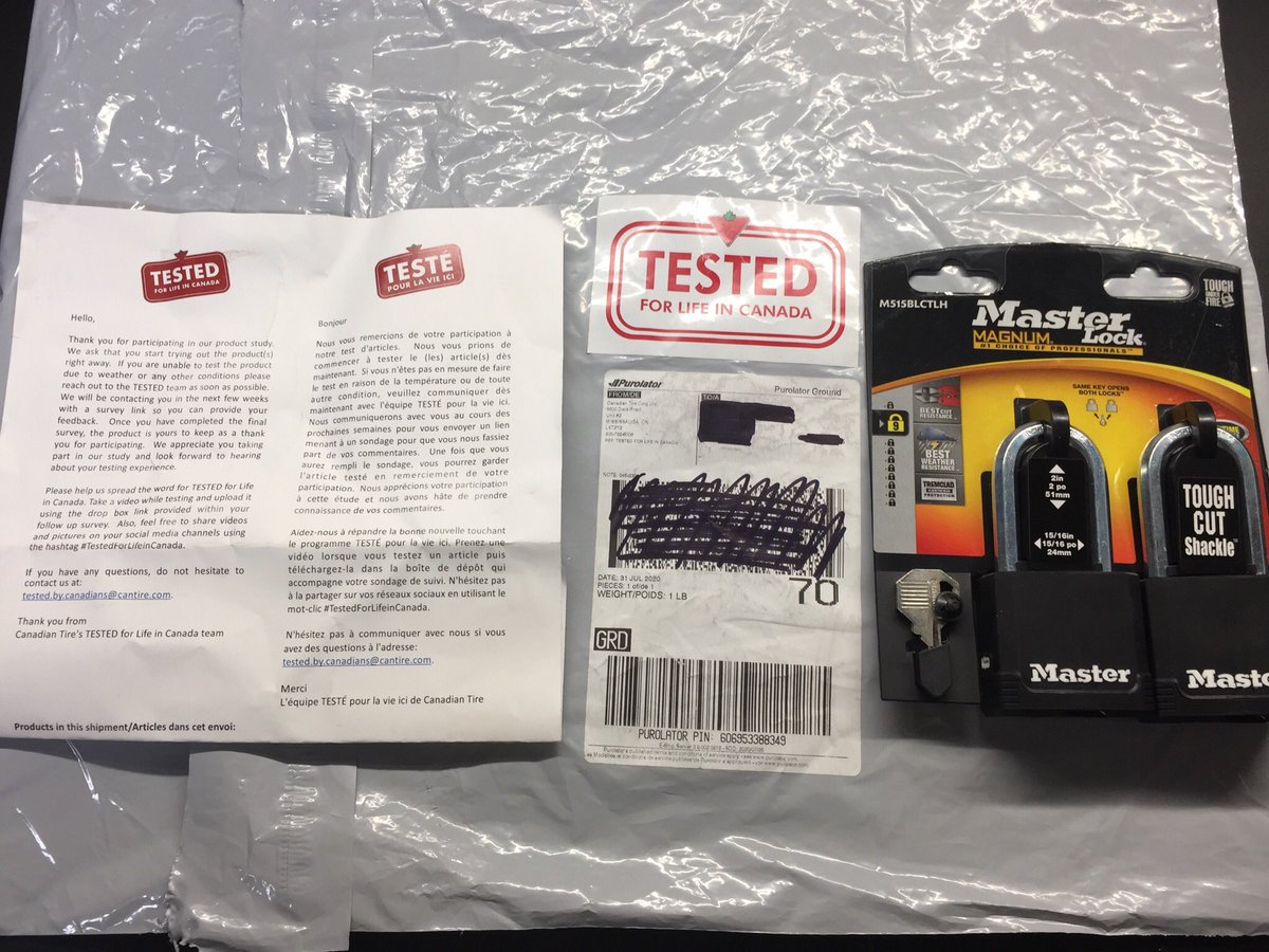SaturnTuner's tweet photo. Thank you very much to @CanadianTire for selecting me to be in the next product study for #TestedForLifeinCanada . This is a huge honour and privilege. I already have big plans for these @MasterLockUs padlocks. Stay tuned for my in depth review! https://t.co/EcEwl7Kb10