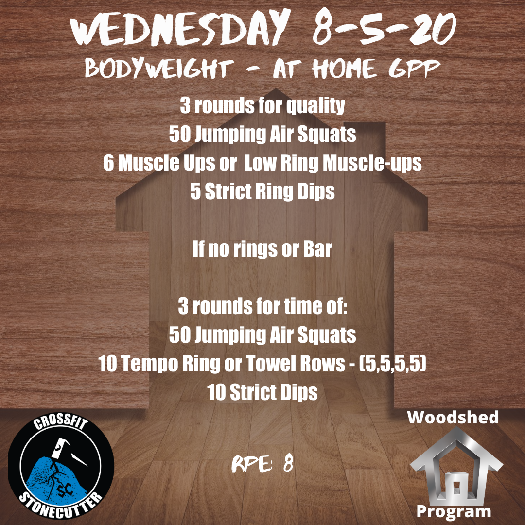 cfstonecutter's tweet photo. Bodyweight - At Home GPP
What is StoneCutter? Check out our community,school, &amp; process. https://t.co/cjo6LXwvN7
#crossfit #crossfitstonecutter #poundtherock #wearefamily #courtesy #integrity #perserverance #selfcontrol #indomitablespirit #family #faith https://t.co/AeABp6fw3E