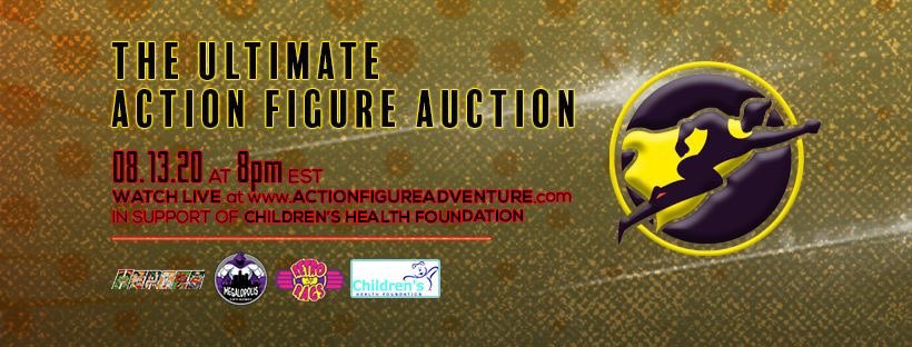 Don’t forget! The #ultimateactionfigureauction happens thurs August 13 8pm est at actionfigureadventure.com!  All items in support of #ChildrensHealthFoundation #actionfigure #toy #collector #gijoe #cobracommander #skeletor #ecto1 #ussflagg #megatron #optimusprime