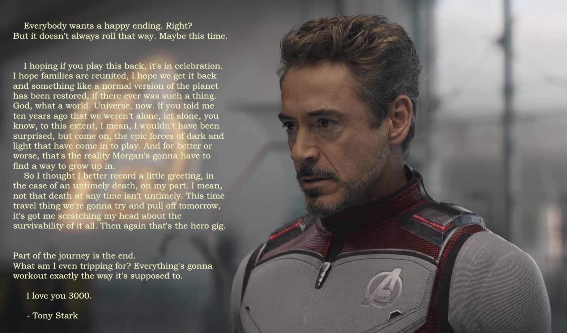 Marvel Facts The Last Message From Tony Stark In Avengers Endgame