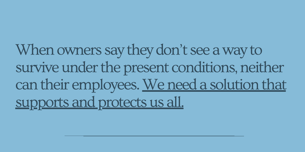 PGHRWA's tweet photo. When owners say they donβt see a way to survive under the present conditions, neither can their employees. We need a solution that supports and protects us all.
#supportrestaurantworkers
Our response to the following op-ed from @PittsburghPG: https://t.co/5FNk2nsj4m https://t.co/OXoXYuO9wc