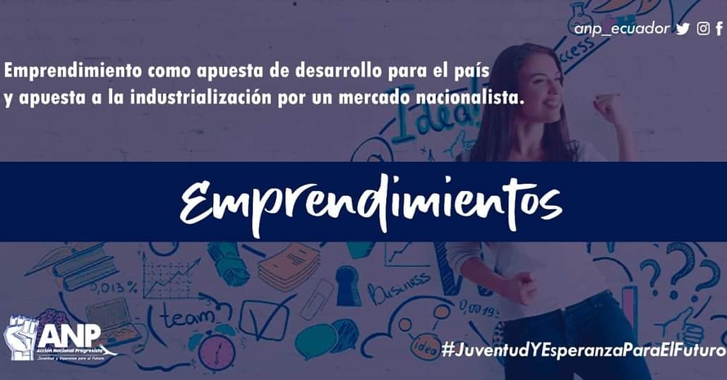 AnpPichincha's tweet photo. Acción Nacional Progresista (@ANP_Ecuador) :

Jóvenes con ganas de emprender, invitados a este seminario de lujo!

Gratis y vía web. Más detalles acá 🔽 

https://t.co/4YtPOUougK https://t.co/khJJmGaNdN