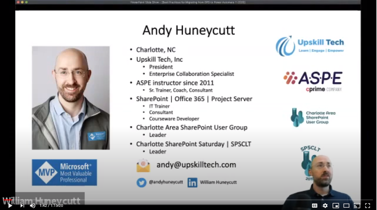 vladcatrinescu's tweet photo. #SharePoint 2010 workflows are going away in #Office365! Check out this webinar recording with me and @AndyHuneycutt talking about the best practices of moving to @MSPowerAutomate ! | https://t.co/VblMOKdhHq https://t.co/H75bs5PkfJ