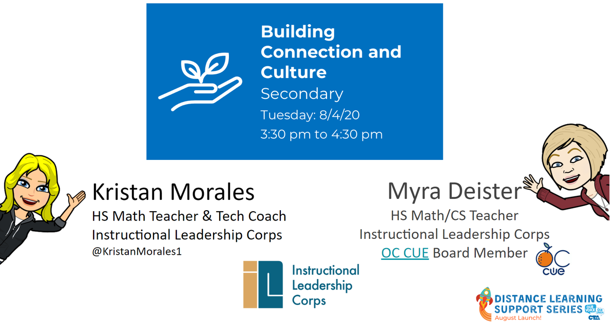 ctaIPD's tweet photo. WOW!!! @KristanMorales1 and Myra Deister @shhsMath
sharing SO many great ideas and resources for building connection/culture as part of @WeAreCTA Distance Learning Support Launch! There is still time to join the series! register: https://t.co/r1sHZC28g0 #teacherdriven https://t.co/fxlZGFFAVh