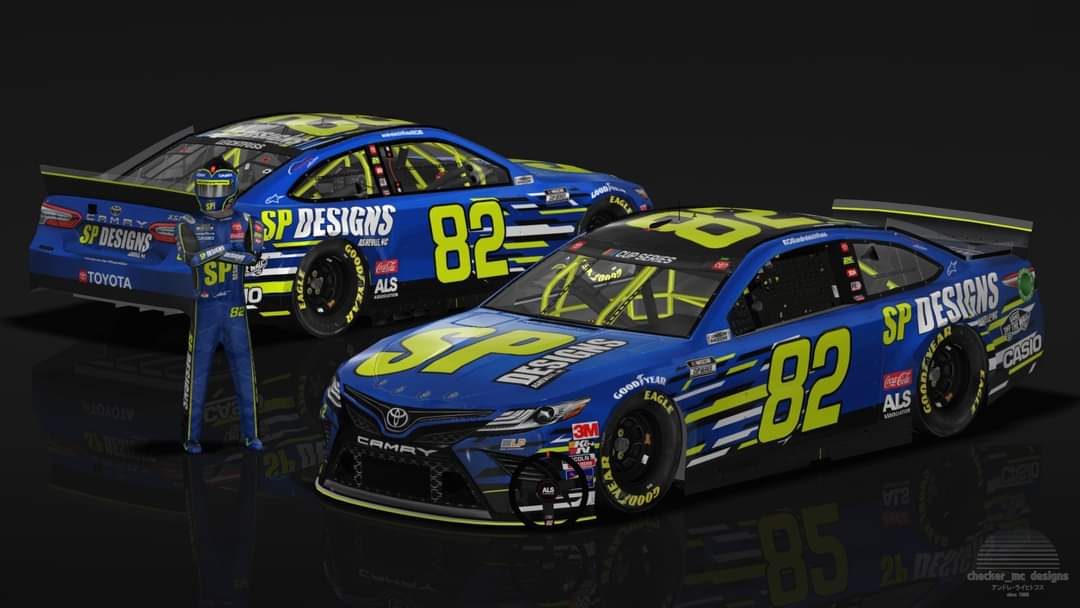SPDesignsNC's tweet photo. Another sim racing partnership, this time our buddy @andreleichtfuss! Proud to be featured on my buddies' cars whether on @iRacing or the OG nr2003! #SPDesigns @ToyotaRacing https://t.co/ZaudxNQwmk