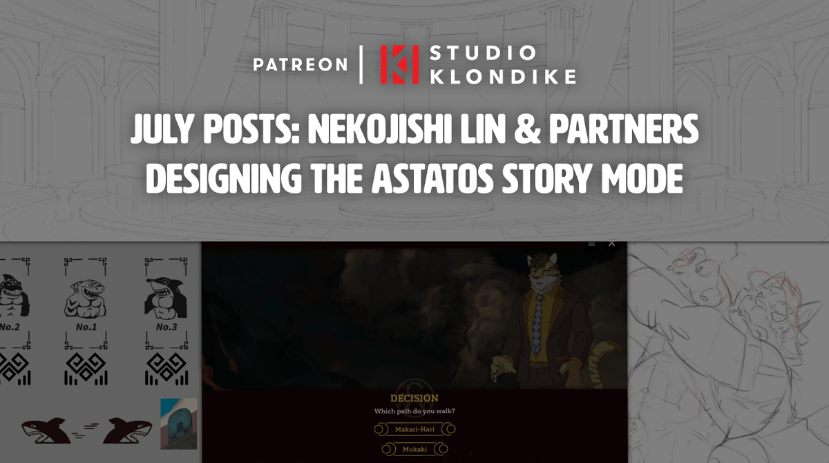 NekojishiTW's tweet photo. July Patreon posts have arrived!
Featuring a Nekojishi: Lin & Partners design blog, an early look at the system designs for the Astatos story mode, plus exclusive concept art and early access to the Astatos comic. #Nekojishi #LinAndPartners #Astatos
https://t.co/NoUToiQv4O https://t.co/lYJVtH9zpT