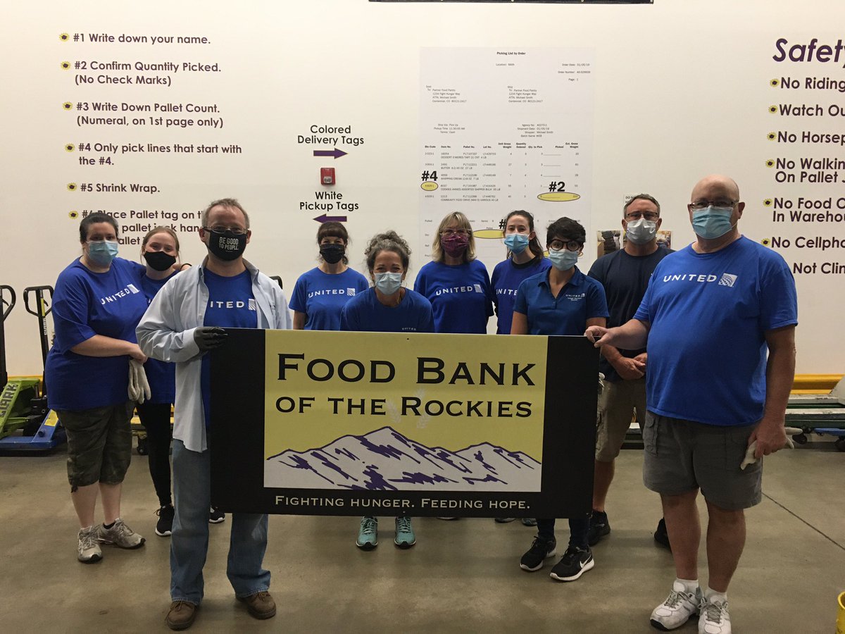 KirlinBonnie's tweet photo. #fightinghunger #feeding hope. Another great morning volunteering at the Food Bank of the Rockies. @KirlinBonnie @jonathangooda @HenryatUnited @UnitedinDEN @FoodBankRockies @united @amclemenson @weareunited https://t.co/GBuEyxI3HP