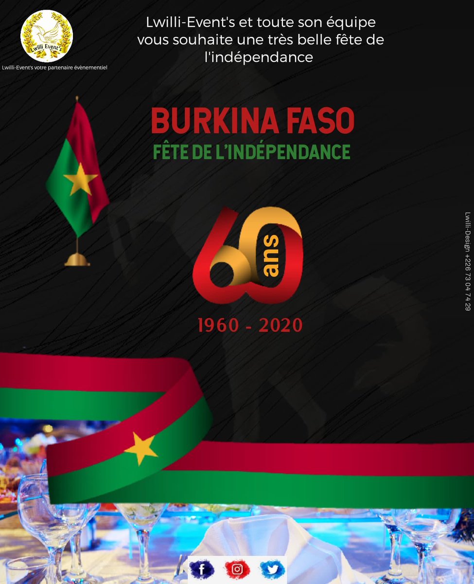 LwilliEvent's tweet image. Très bonne fête de l’indépendance à tous les burkinabés 🎉🎊